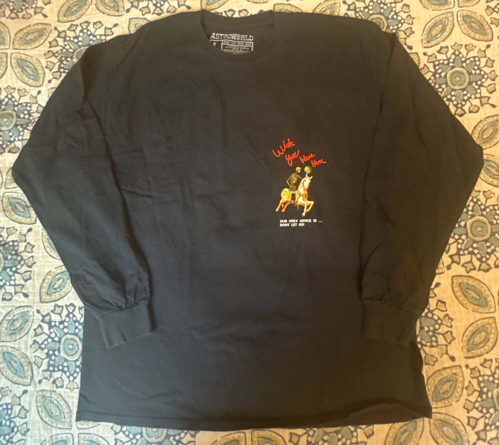 Travis Scott Astroworld Tour Horse Long Sleeve Wish You Were Here Merch